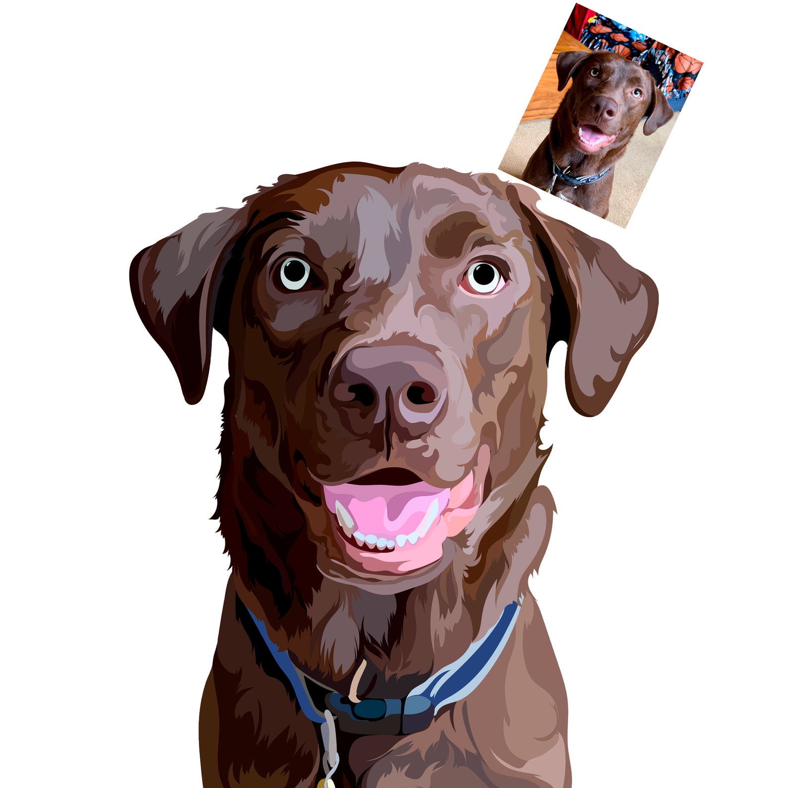 Pet Portrait Dog Pet Painting PEEKABOO Portrait Pet Lovers