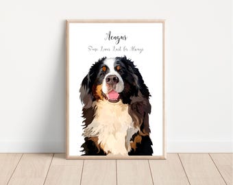 Aangepast huisdierportret illustratie Puppyportret Digitaal huisdierportret van foto Huisdiergedenkteken Cadeau Aangepast hondenportret Dierbenodigdheden