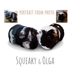 Guinea Pig Memorial Personalized Hamster Portrait Hamster Illustration Digital Pet Portrait Hamster Memorial Gift Pet Guinea Pig Lover Gift