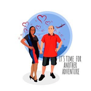Stewardess Custom Cartoon Portrait Custom Portrait For Stewardess Anniversary Gift For Air Hostess Flight Attendant Cabin Crew Travel Print