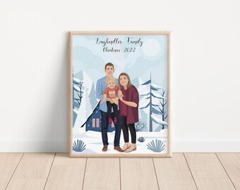 Mothers Day Gift Personalized Mom Gift From Daughter Son - Mom Birthday Gift - Custom Family Portrait - Gift for Mom Parent Gift