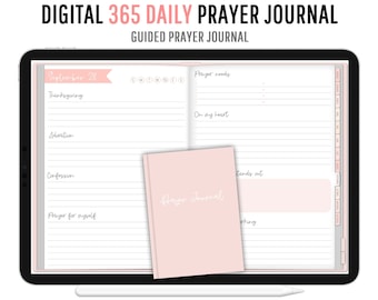 Diário Digital de Oração Diária, Oração Guiada, Blush, Goodnotes, Notability e Xodo, Sem data