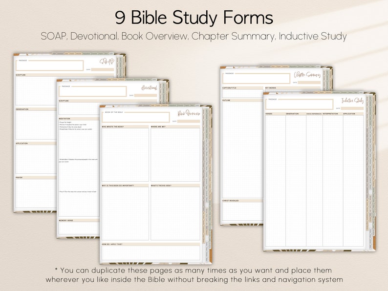 Digital KJV Journaling Bible With Index Tabs, Vertical, Portrait, Fall ...