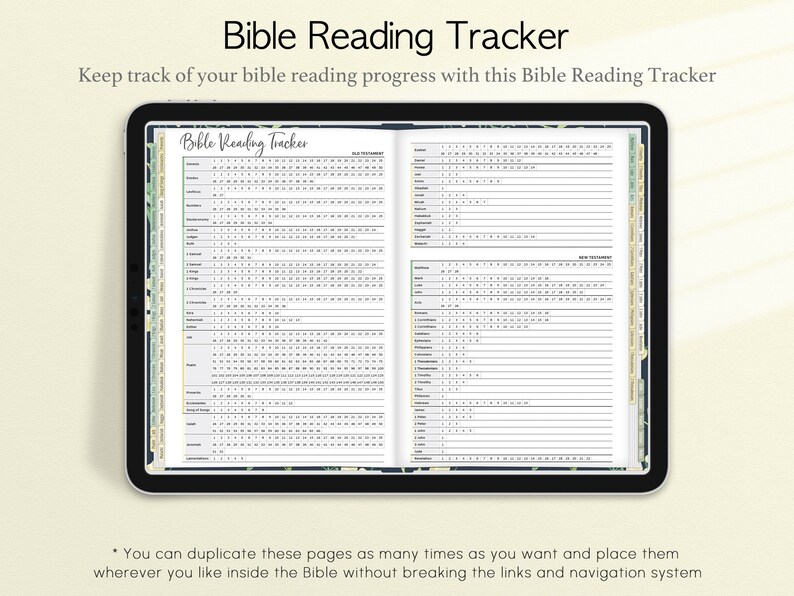 Digital Journaling Bible With Index Tabs Floral Goodnotes Etsy