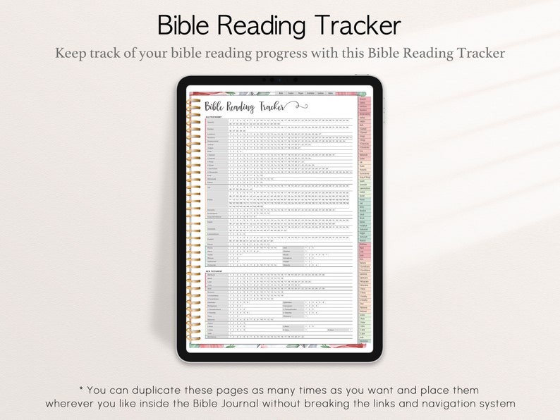 Digital Bible Journal Portrait Lined Floral Goodnotes Etsy