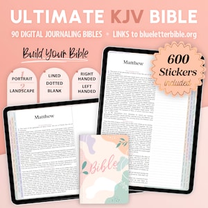 Digital Ultimate KJV Bible / Abstract Pastel / Landscape and Portrait