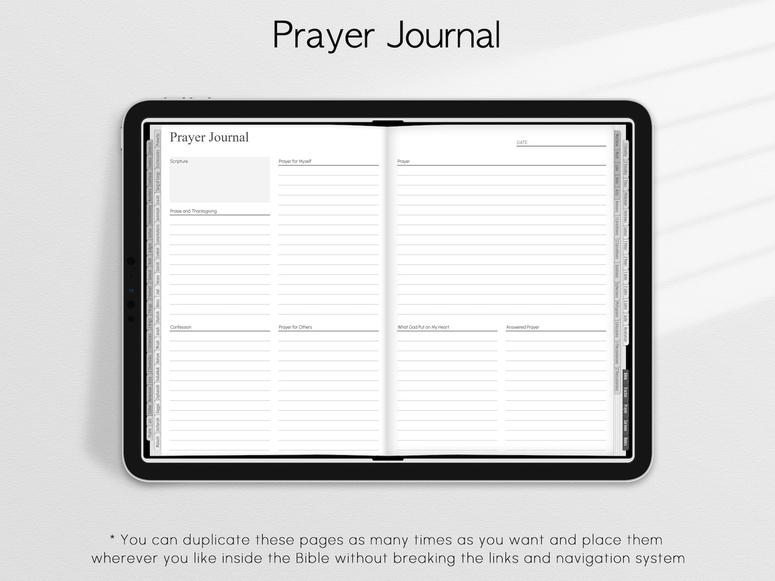 Digital Journaling Bible With Index Tabs Black Goodnotes Etsy