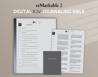 Digital KJV Journaling Bible, Vertical, Portrait, Remarkable 2 Templates