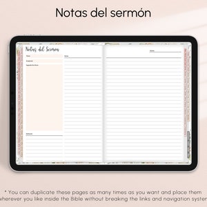 Bible espagnole Reina Valera, journal de prières, notes de sermon (téléchargement numérique) image 6