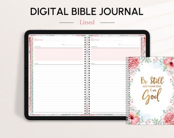 Digital Bible Journal, Landscape, Lined, Floral, Goodnotes, Notability and Xodo, Online Bible, Prayer Journal, Gratitude, Sermon notes