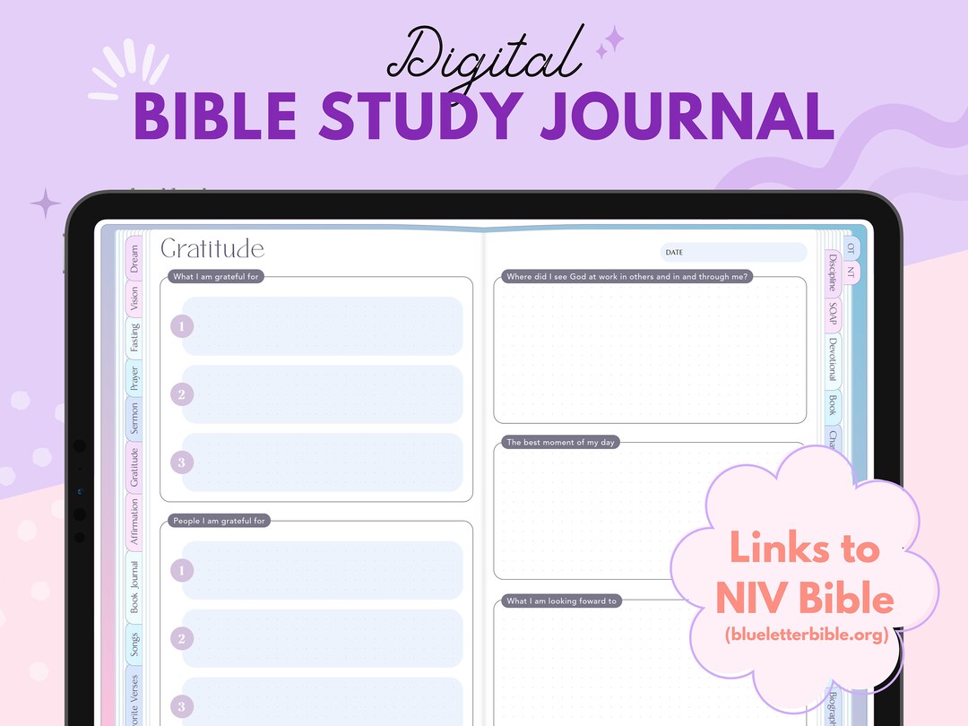 Digital Bible Study Journal - Etsy