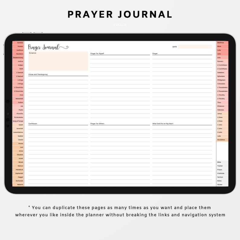 Digital Bible Journal Lined & SOAP Pink Goodnotes Etsy