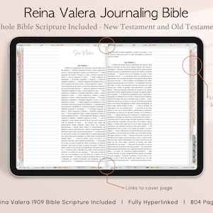 Bible espagnole Reina Valera, journal de prières, notes de sermon (téléchargement numérique) image 3
