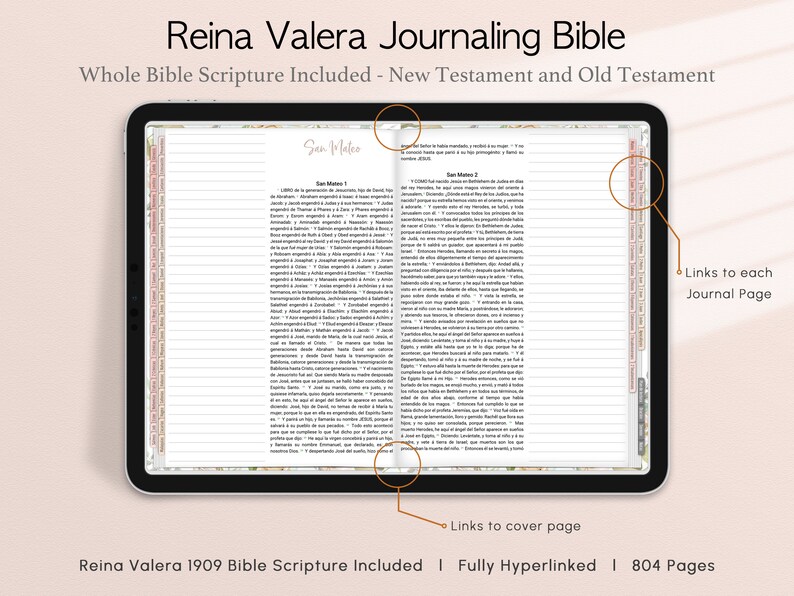 Bible espagnole Reina Valera, journal de prières, notes de sermon (téléchargement numérique) image 3