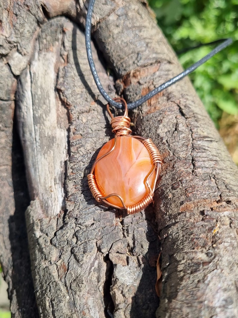 Crystal necklace Carnelian