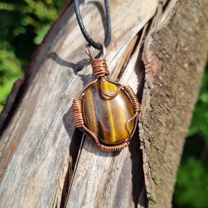 Crystal necklace Tiger's eye