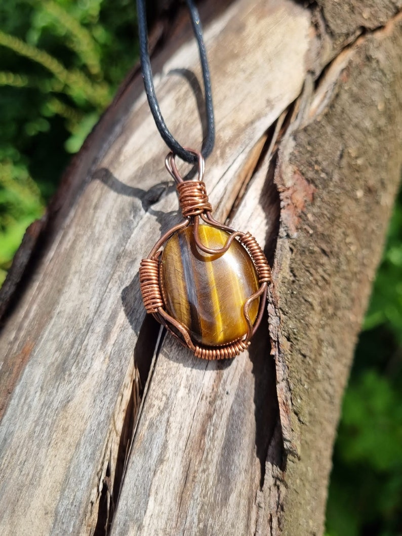 Crystal necklace Tiger's eye