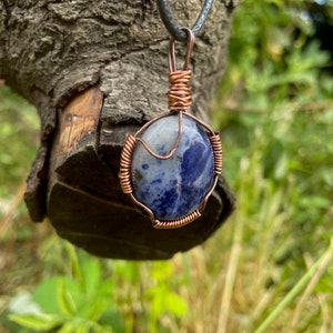 Crystal necklace Sodalite