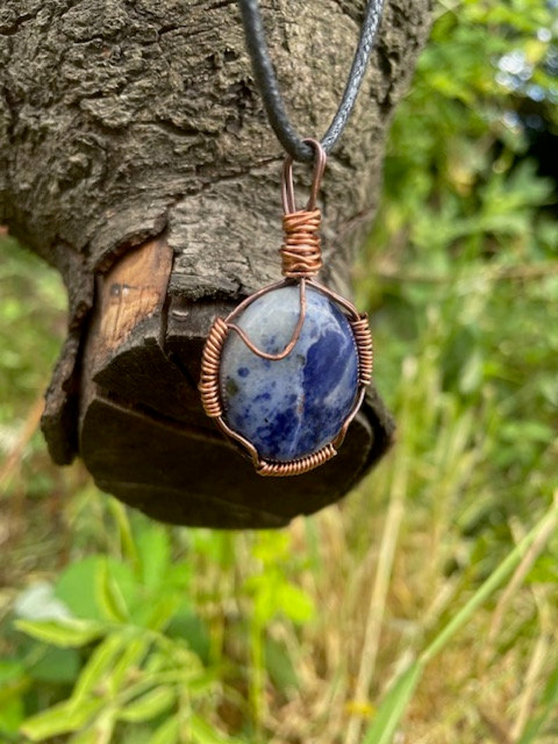 Crystal necklace Sodalite