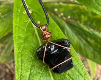 Obsidian Crystal Necklace