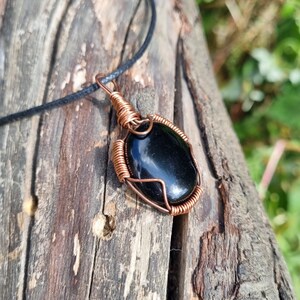 Crystal necklace Obsidian