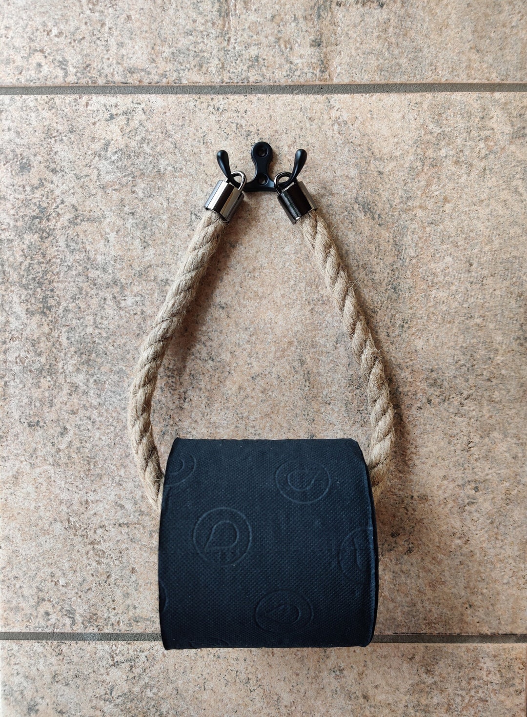 Toilet Paper Holder Jute Rope Polyhemp Rope End Caps Etsy