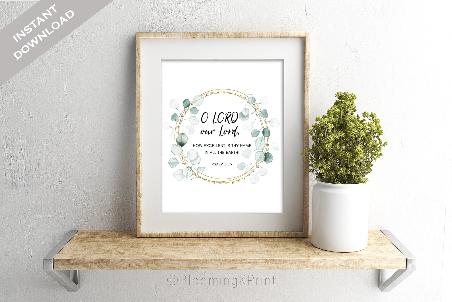 Psalm 8 9 KJV Bible Verse Printable Wall Art Digital Etsy