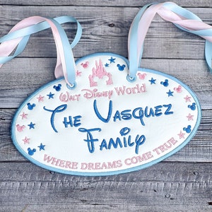 Etiquetas para cochecitos de Castillo Mágico, Etiqueta para cochecitos, Etiqueta para bolsa de pañales, Etiqueta para parques temáticos, Etiqueta para silla de ruedas, Colgador de puerta, Marcador