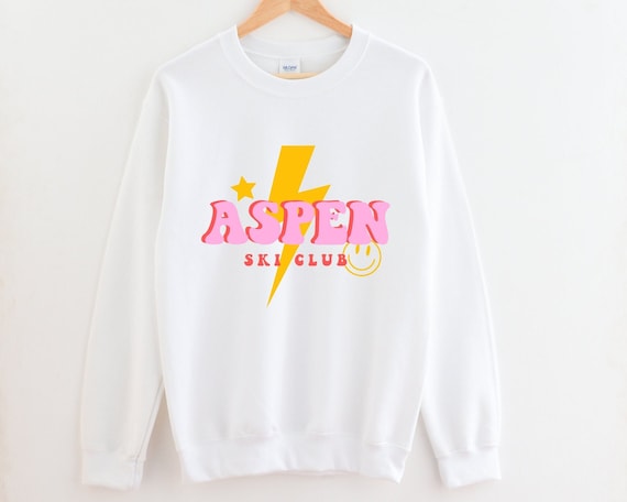 Preppy Aspen Ski Sweatshirt Ski Club 