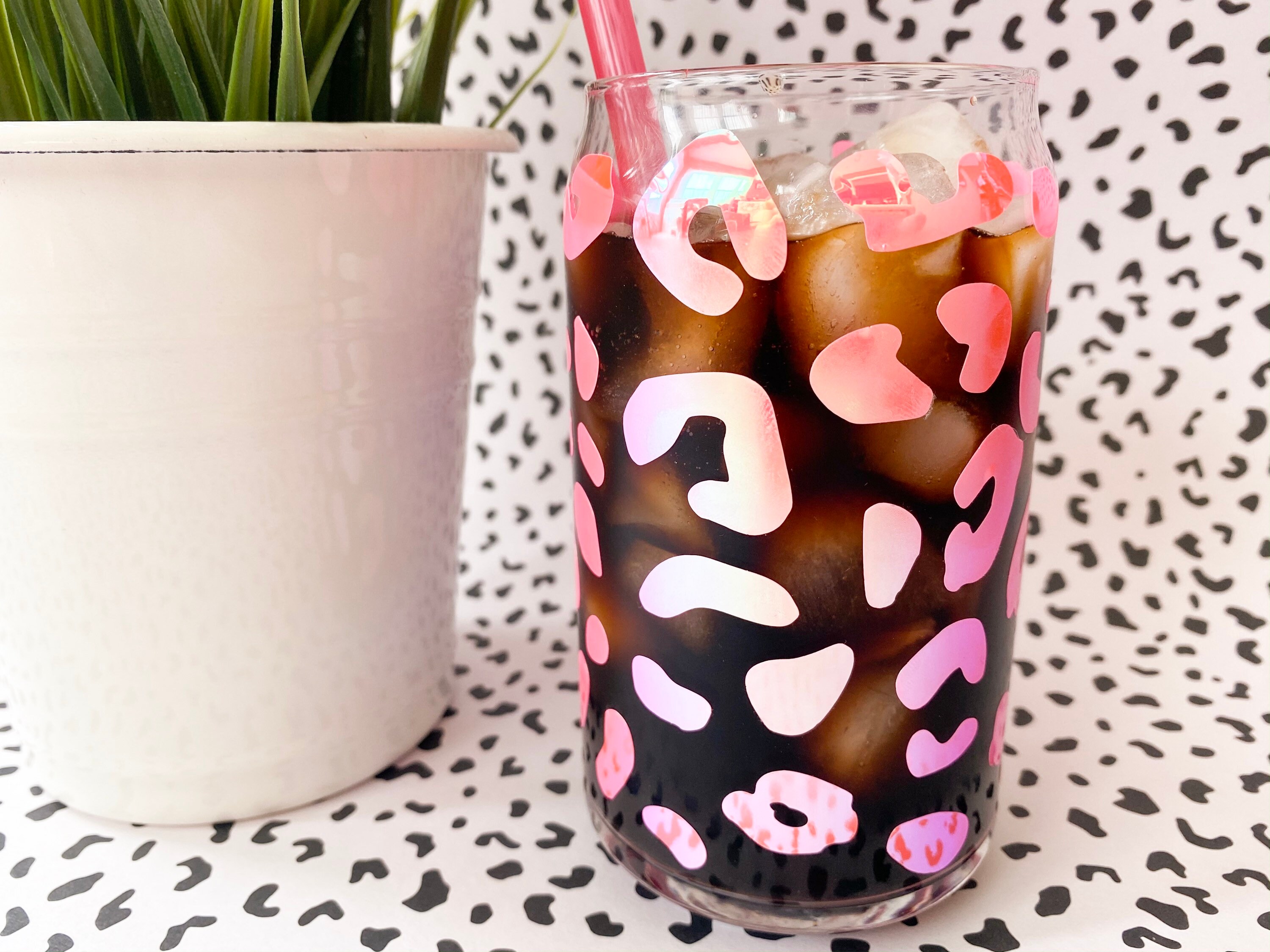 etsy iced coffee glasses