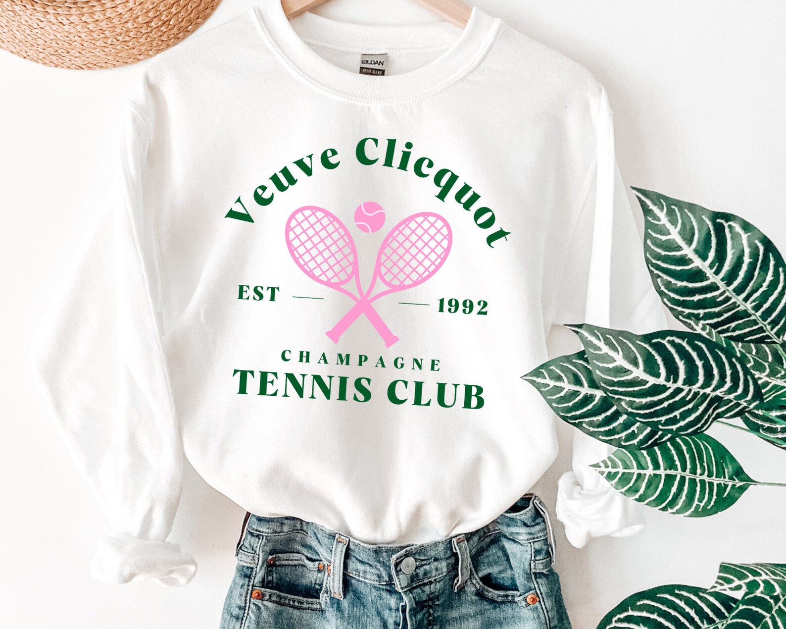 Veuve Clicquot Sweatshirt Tennis Club Sweatshirt Preppy Etsy