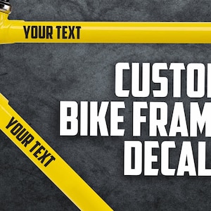 2 Decals For Bike Frame - 2x Personalized Bike Frame Decal - Custom Bike Frame Decal - MTB Decals - Road Bike Decals - Mountain Bike Decals