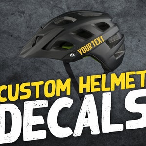 Personalized Bike Helmet Decals - Decals For Helmet - MTB Helmet Decals - Road Bike Helmet Decals - Custom Helmet Decals