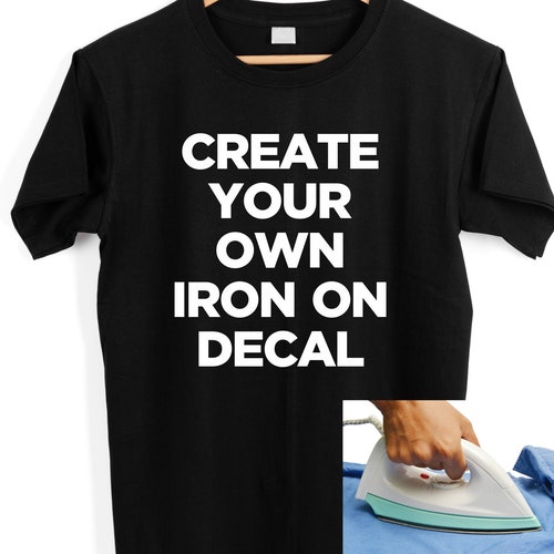 Custom Decals Ironon Fabric Decals Personalized Clothing Etsy