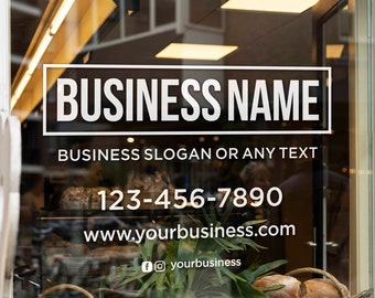 Custom Window Decal - Custom Window Sticker - Personalized Vinyl Sticker for Business, Storefront, Home Decor