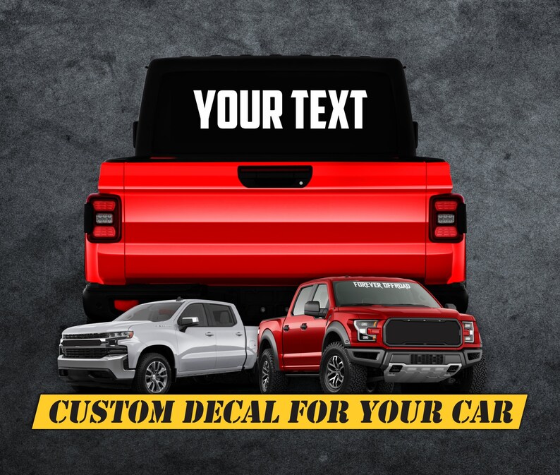 Custom Font Windshield Decals Custom Design Decals Custom Etsy