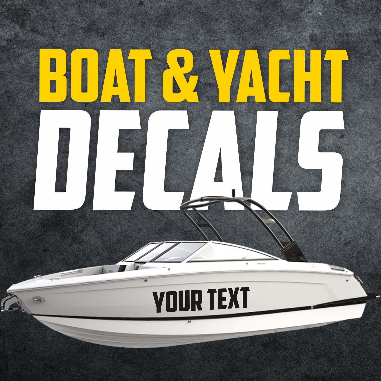 Custom Boat Decals - Boat Decals -  Custom Yacht Decals - Custom Yacht Decals - Custom Decals - Custom Vinyl Sticker