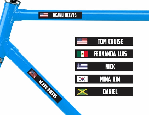 Calcomanías Personalizadas Con Nombre Y Bandera De País Para Cuadro De