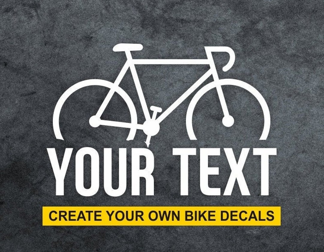 Custom Road Bike Decals Custom Bicycle Decals Personalized Bike Decals
