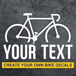 Custom Road Bike Decals - Custom Bicycle Decals - Personalized Bike Decals - Bike Symbol Decals - Road Bike Decals - Custom Bike Decals