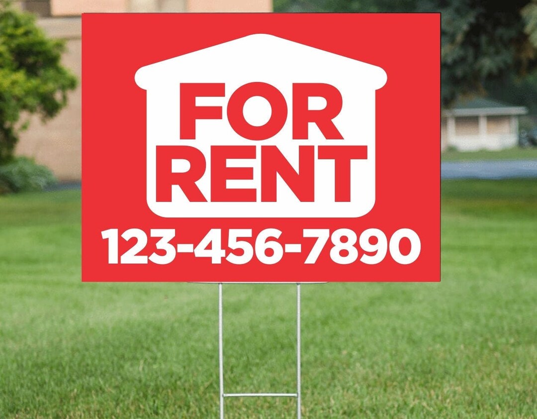 For Rent Yard Signs for Sale Yard Sign House Yard Sign Home Etsy