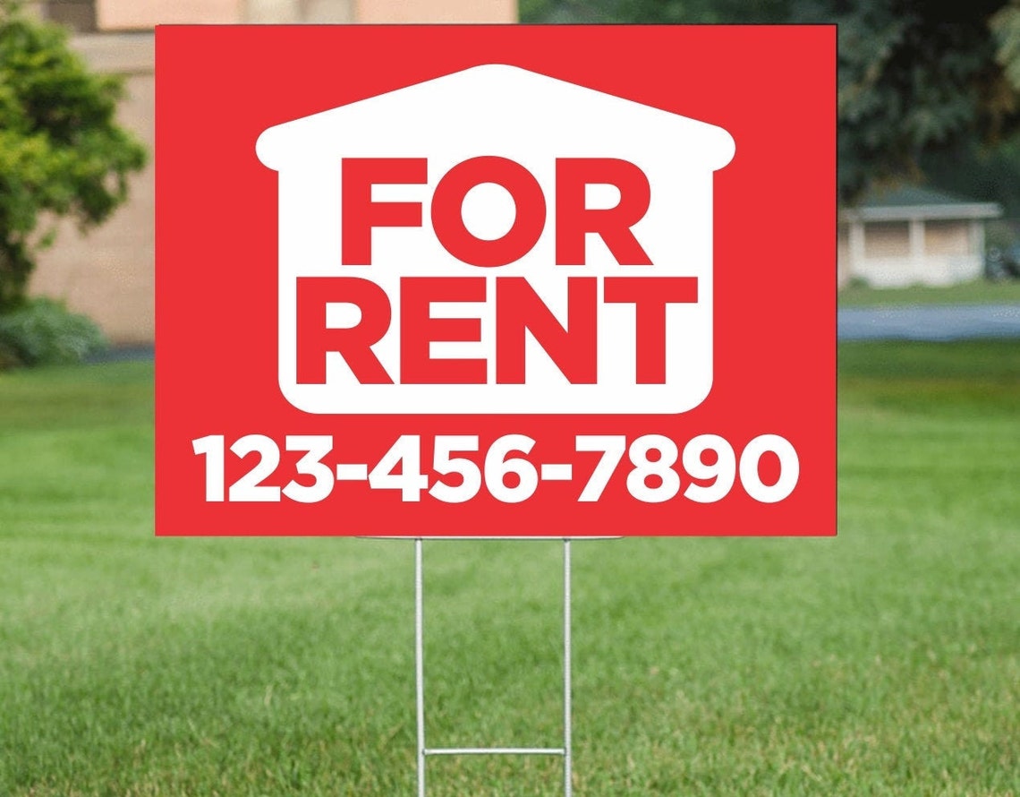 For Rent Yard Signs for Sale Yard Sign House Yard Sign Home Etsy