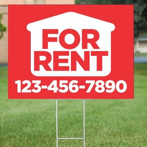 For Rent Yard Signs, For Sale Yard Sign, House Yard Sign, Home Yard Sign, Yard Sign, Custom Yard Sign