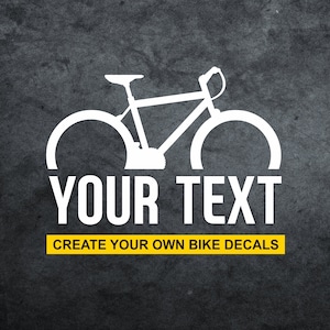 Custom Mountain Bike Decals - Custom Bicycle Decals - Personalized Bike Decals - Bike Symbol Decals - MTB Decals - Custom Bike Decals