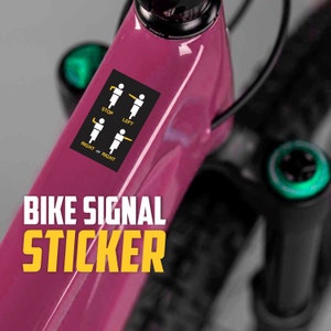 Bicycle Hand Signals Sticker - 4x Bike Hand Signals Sticker - Bike Hand Sign Sticker - Bike Signals Sticker - Bike Signals - Bike Stickers