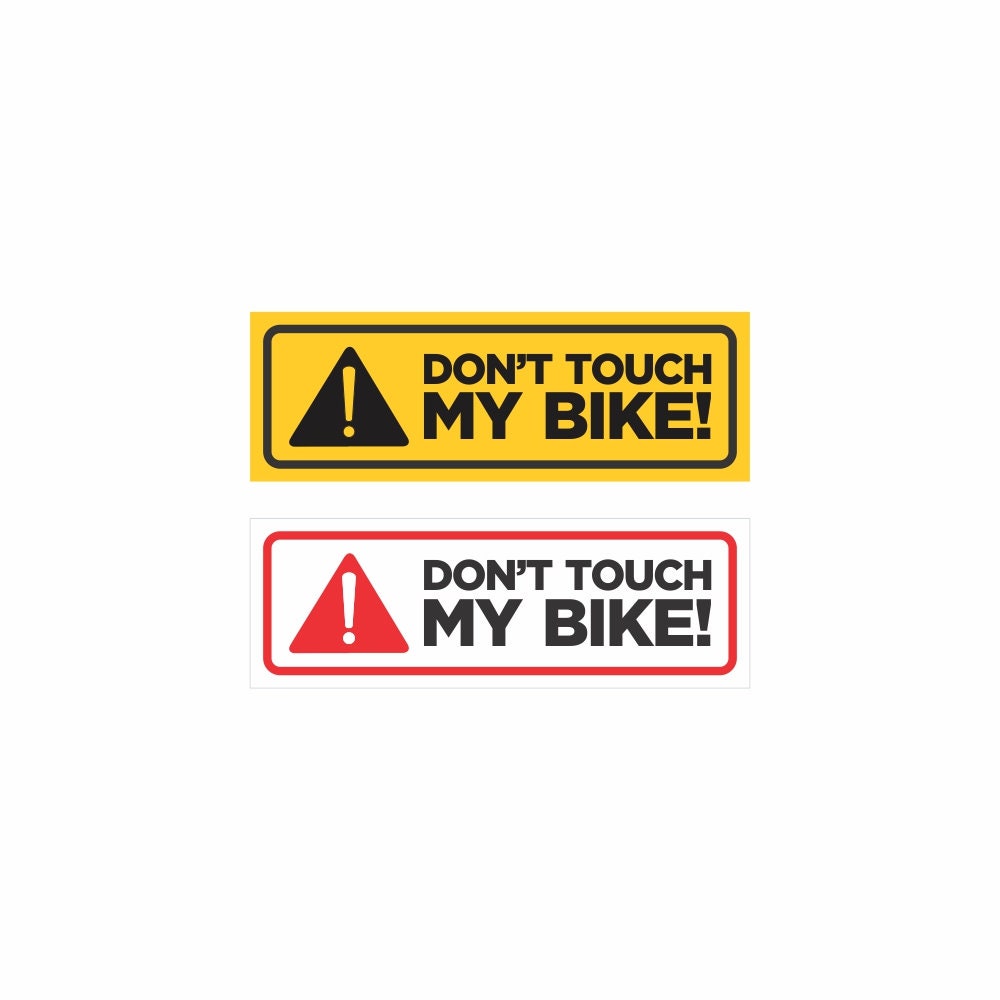 INDIGOS UG Adesivo per auto – JDM – Die Cut – Dont Touch My Bike – 560 x 360 mm rosso – lunotto posteriore – Adesivo per lunotto posteriore – Adesivo tuning
