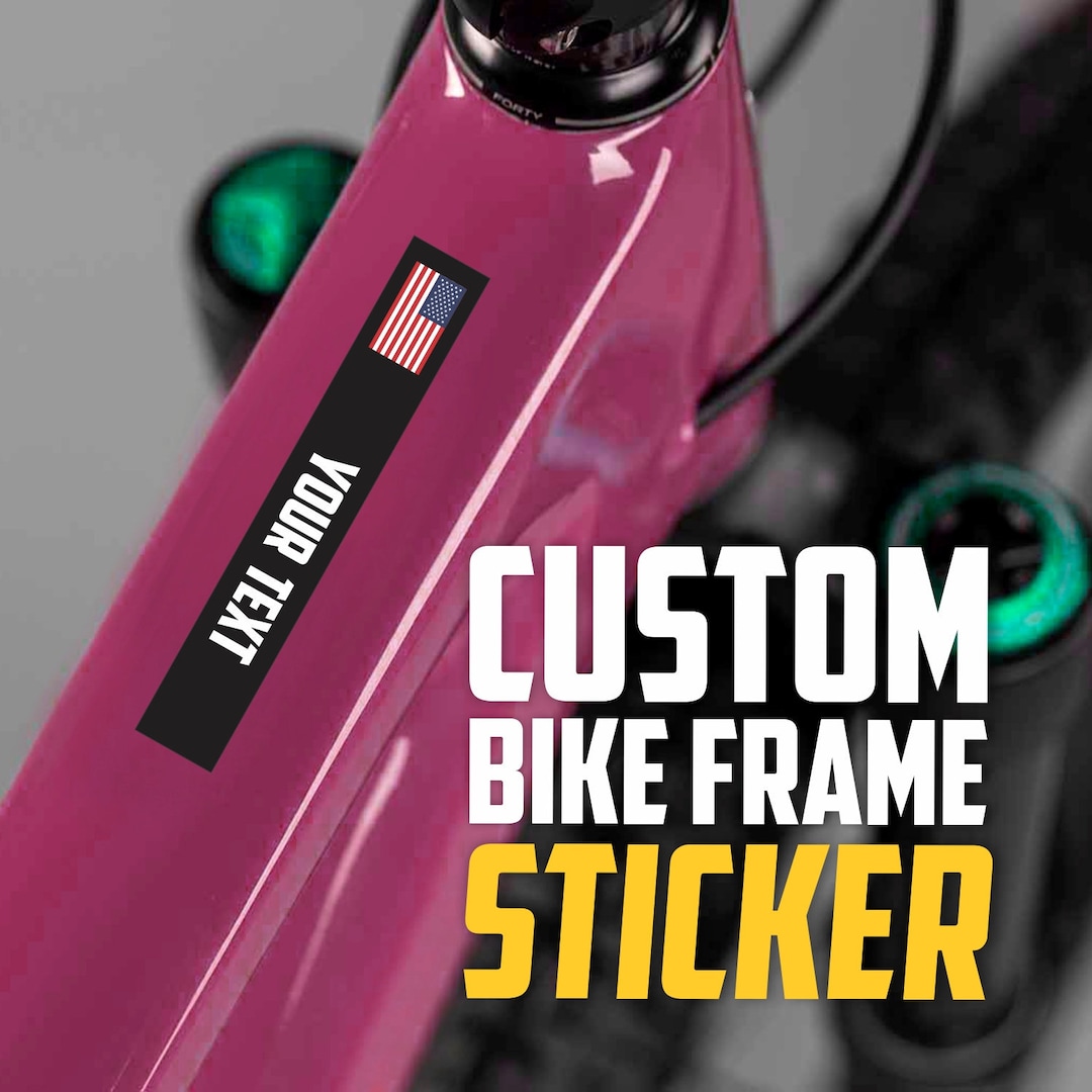 4 Decal Stickers for Bike Frame 4x Personalized Bike Frame Decal