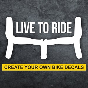 Custom Road Bike Decals - Custom Bicycle Decals - Personalized Bike Decals - Bike Symbol Decals - Road Bike Decals - Custom Bike Decals