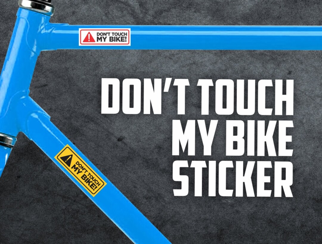Funny Warning Sticker Decal – “Choose Life, Don’t Touch My Bike” – 2 Pack, 1.5” X 4”, Glossy White 6 thumbnail image