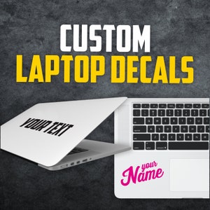 Custom laptop Decals - Personalized Laptop & Notebook Decals - Laptop Sticker - Custom laptop Name Decal - Macbook Decals - Custom Decals